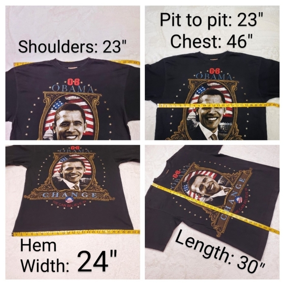 2008 BARACK OBAMA CHANGE WE CAN BELIEVE IN T SHIRT OVERSIZED GRAPHIC XL EUC - Picture 12 of 12